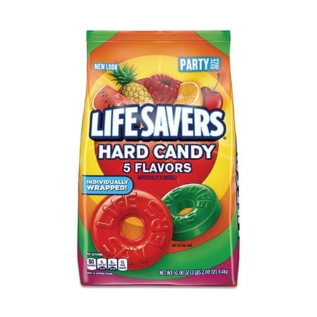 Wrigleyco LifeSavers, HARD CANDY, ORIGINAL FIVE FLAVORS, 50 OZ BAG 28098